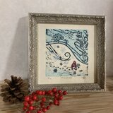額装木版画「水仙月の4日」の画像