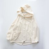 コットン100% ギャザースリーブマウンテンパーカー  (natural)