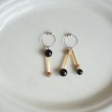 Tibetan beads×Czech seedGlass beads pierce/earring〈06〉の画像