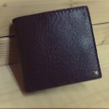 二つ折り財布 オイルレザー