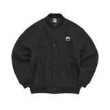 ウォームアップスナップジャケット【ブラック】 刺繍ワッペン WEDNESDAY GYM HOOPS JUMP SWISH