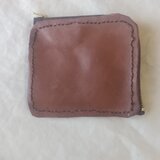 L字型ミニファスナーウォレット チョコレート色