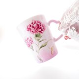 イニシャル入りカーネーションマグカップの画像