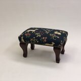 フットスツールスクエア フランスゴブラン織り動物青緑限定１脚