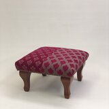 足置きフットスツール フランス新マカロンピンクツートン生地