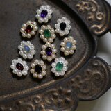 天然石 片耳ピアス【antique bijou/silver925】シルバー