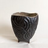 黒釉鎬カップ・花器にもの画像