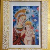 バラの聖母子(フレーム付き)