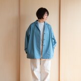 ドロップショルダージャケット・supima /スモーキーブルー