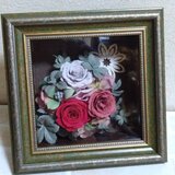 アンティークフレームアレンジ　ピンク