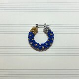 配色ドットピアス（ロイヤルブルー）