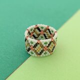 ビーズ織りの指輪　Ｙ-241