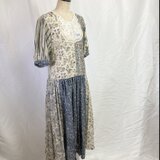 水辺のパッチワークワンピース