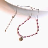 小粒トルマリンとラブラドライトのネックレス