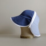 春♪sale◎ 帽子 / チューリジップキャップハット / コットン ポプリン【 スチールグレー ＆ スチールブルー 】の画像