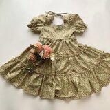 110cm ハンドメイド子供服  ウィリアムモリス生地✳︎フリルティアードワンピース