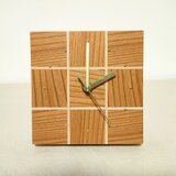 置時計（壁掛け）－ケヤキ　145×145×50ｍｍの画像