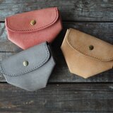 《受注製作》triangolo/coin case/仕切り付きコインケースの画像