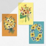 《ひまわり ３枚set》 ポストカードの画像