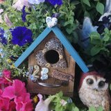かわいい巣箱　ガーデニング　インテリアにも　陶芸アクセサリー付きの画像
