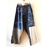 着物・浴衣リメイクサルエルパンツ　フラワーの画像