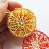 刺繍オーナメント・柑橘トリオの画像