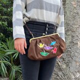 ガマ口ショルダーバック(折鶴)