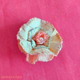 手漉き和紙 HANAコサージュ　②　イエロー×ピンクの画像