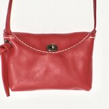 ♦️SALE♦️イタリア革のスマホなどポシェット（パパベロ・赤）no.2