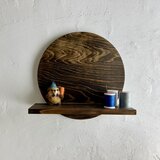 木目のウォールシェルフ