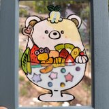 送料無料*ステンドグラス風*白くまくんのかき氷･夏･ハンドメイド♪の画像