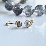 花火 ブラックスーパーセブン 1粒 ピアス　スーパーセブン 小粒　