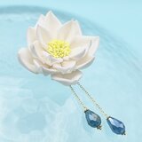 浴衣に♡ 睡蓮の髪飾り　シルク /スイレン　つまみ細工　和小物　結婚式　浴衣　着物　花火　パーティ　清楚　夏祭り　かんざし