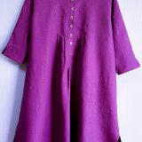 リネン　Aラインタックワンピース【順子さま専用】