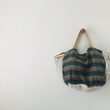 Bag   手縫いのバッグ　布製　スローファッション ハンドメイド　2033