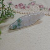 小花レジンヘアクリップ  （クリア・ホワイト）の画像