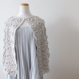 花のモチーフ編み・カーディガンジャケット