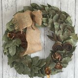 ドライフラワー　レモンリーフのナチュラルリース