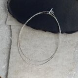 3way カレンシルバーロングネックレス / 菱形マンテル / シンプル