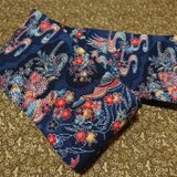 創作帯☆角帯 リバーシブル 花尽くし  巾約12cm