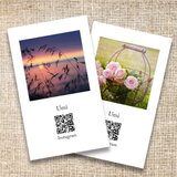 【名刺-片面100枚】写真を入れて作成する名刺・ショップカード QRコード挿入 画像の画像
