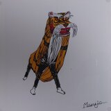 切り絵「釜石虎舞」の画像