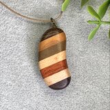 7色の寄木ビーンズペンダント