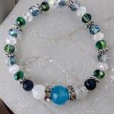 天然石ブレスレット　ブルージェイド　夏にぴったり