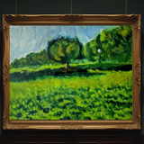 原画「公園」F5・油彩画