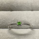 デマントイドガーネット,シルバーリング0.065ｃｔDemantoid Garnet