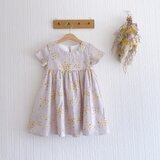 花柄のギャザーワンピース / 半袖80cm