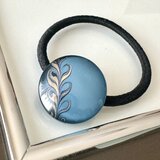 絆～Infinity～ヘアゴムorポニーフック くすみブルー･ネイビー