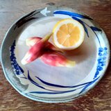 素朴な野の花．リムプレートの画像