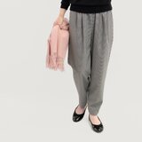 ●終売・在庫限り● オールシーズン頼れる 大人の千鳥チェック テーパードパンツ 白黒 ●TINA-TP●